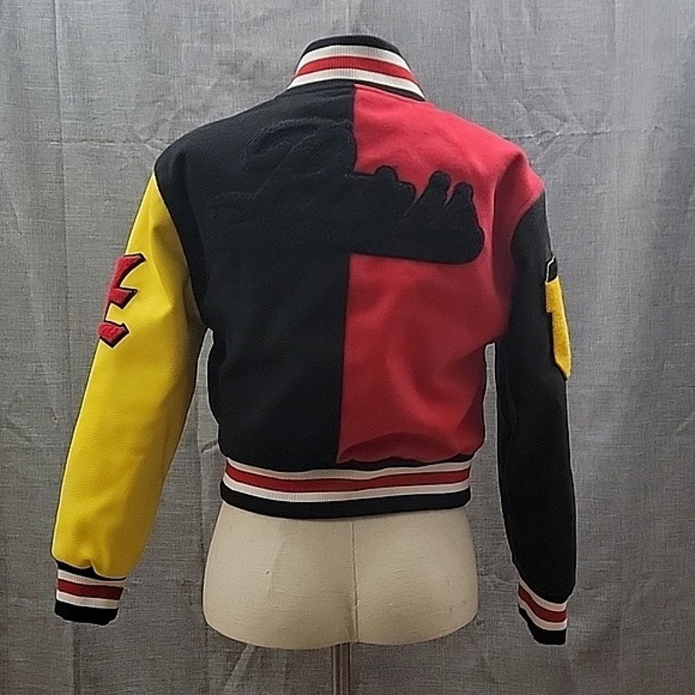 Azalea Wang Color Block Varsity Crop Bomber Jacke… - image 6